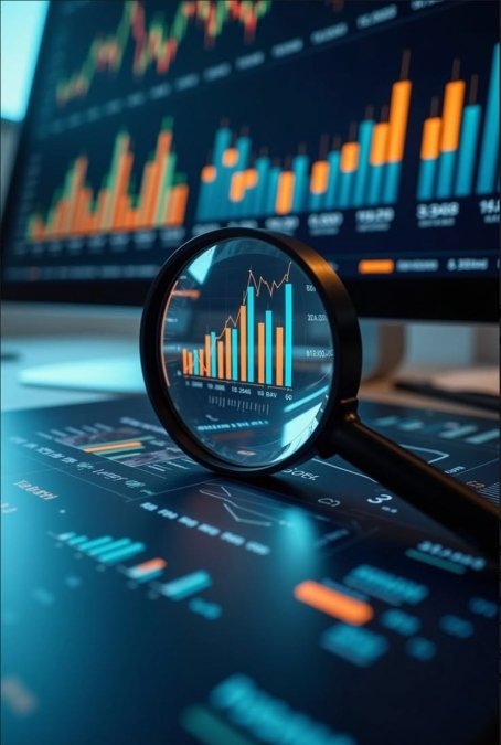 Luxury automated financial reporting with AI dashboard showing analytics and accuracy insights